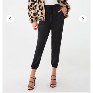 Comfy black satin jogger